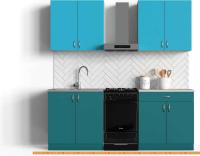 Кухня Сивирин-Компани Клео колор 1.6 (океан/мраморный синий) картинка