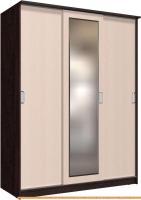 Шкаф-купе Интерлиния Неаполь АН-012-17-01 (дуб венге/дуб молочный) картинка