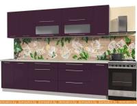 Кухня Интерлиния Мила Пластик 2.8 В (слива глянец-опал светлый) картинка