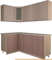 Кухня Интерлиния Мила 12x19 (ясень светлый/ясень темный) картинка