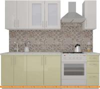 Кухня ВерсоМебель ВерсоЛайн 3-1.7 (белый 001/ваниль 102) картинка