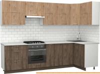 Кухня S-Company Клео крафт 1.2x2.9 правая (дуб харбор эспрессо/дуб харбор зол.) картинка