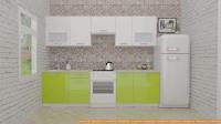 Кухня ВерсоМебель ЭкоЛайт-5 2.7 (белый/лайм яркий) картинка