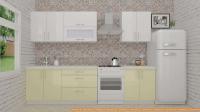 Кухня ВерсоМебель ВерсоЛайн 8-2.3 (белый 001/ваниль 102) картинка