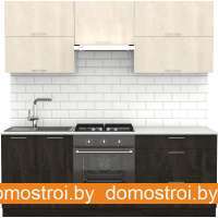 Кухня S-Company Клео крафт 2.1 (угольный камень/шелковый камень) картинка