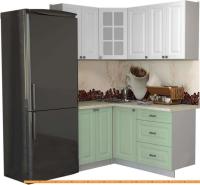 Кухня Интерлиния Мила Деко 1.2x1.6 (мята/белый/опал светлый) картинка