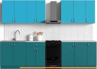 Кухня S-Company Клео колор 2.5 (океан/мраморный синий) картинка