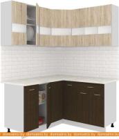 Кухня Кортекс-мебель Корнелия Экстра 1.5x1.5м (дуб сонома/венге/марсель) картинка