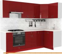 Кухня S-Company Клео глоcс 1.2x2.6 правая (бургундский глян./бургундский глян.) картинка