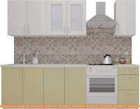 Кухня ВерсоМебель ВерсоЛайн 7-2.0 (белый 001/бежевый 002) картинка