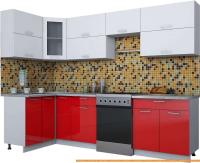 Кухня Интерлиния Мила Gloss 60-12x28 (белый/красный глянец) картинка