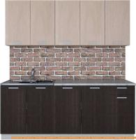 Кухня Интерлиния Мила Лайт 2.0 (дуб молочный/дуб венге) картинка