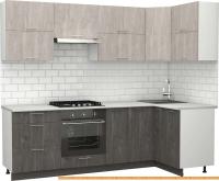 Кухня S-Company Клео крафт 1.2x2.5 правая (железный камень/бетонный камень) картинка