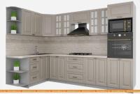 Кухня Интерлиния Мила Деко 1.68x3.0 левая (луна-луна-травертин серый) картинка