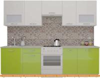 Кухня ВерсоМебель ЭкоЛайт-5 2.8 (белый/лайм яркий) картинка