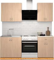 Кухня S-Company Клео лайт 1.4 (дуб молочный/дуб молочный) картинка