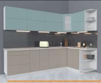 Кухня Интерлиния Мила Матте 1.5x2.8 А правая (океан/луна/травертин серый) картинка