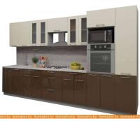 Кухня Интерлиния Мила Gloss 3.6 (ваниль-шоколад) картинка