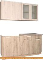 Кухня Интерлиния Мила 16 (дуб белый/дуб серый) картинка