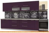 Кухня Интерлиния Мила Пластик 3.0 В (слива глянец-опал светлый) картинка