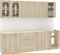 Кухня Кортекс-мебель Корнелия Ретро 2.5м (дуб сонома/мадрид) картинка