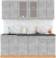 Кухня Интерлиния Мила 20-60 (бетон-бетон-кастилло темный) картинка