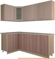 Кухня Интерлиния Мила 12x20 (ясень светлый/ясень темный) картинка