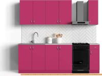 Кухня Сивирин-Компани Клео колор 1,9 (малиновый\малиновый) картинка