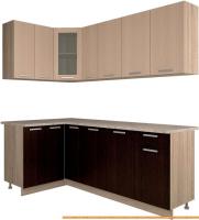 Кухня Интерлиния Мила 12x21 (дуб молочный/дуб венге) картинка