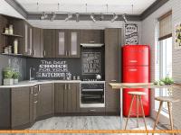 Кухня Vivat Mebel Лофт-04 (wenge veralinga) картинка