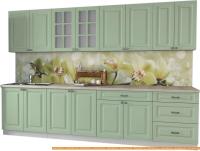 Кухня Интерлиния Мила Деко 3.0 Б (мята/травертин серый) картинка