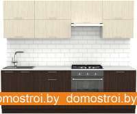 Кухня S-Company Клео крафт 2.5 (файнлайн мокка/файнлайн крем) картинка