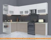 Кухня Интерлиния Мила Матте 1.5x2.9 Б правая (белый-луна-опал светлый) картинка