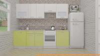 Кухня ВерсоМебель ЭкоЛайт-6 2.5 (белый/лайм) картинка