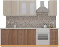 Кухня ВерсоМебель ВерсоЛайн 1-2.0 (ясень шимо светлый/ясень шимо темный) картинка