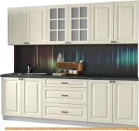 Кухня Интерлиния Мила Деко 2.4 Б (слоновая кость/кастилло темный) картинка