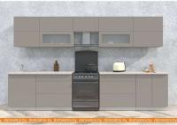 Кухня Интерлиния Мила Матте 3.5 Б (луна/луна/травертин серый) картинка