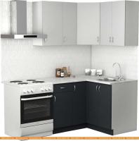 Кухня S-Company Клео лайт 1.2x1.3 правая (антрацит/стальной серый) картинка