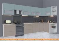 Кухня Интерлиния Мила Матте 1.5x3.7 Б правая (океан-луна-травертин серый) картинка