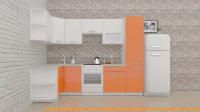 Кухня ВерсоМебель ЭкоЛайт-5 1.3x2.7 левая (белый/манго) картинка