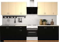 Кухня S-Company Клео лайт 2.5 (черный/песочный) картинка