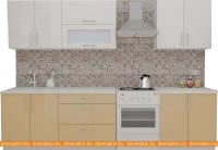 Кухня ВерсоМебель ВерсоЛайн 4-2.4 (4-2.1 белый 001/капучино 103) картинка