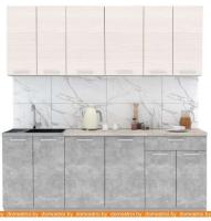 Кухня Интерлиния Мила Лайт 2.0-60 (вудлайн кремовый-бетон-бискайская сосна) картинка