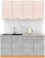 Кухня Интерлиния Мила Лайт 1.6 (вудлайн кремовый-бетон-бискайская сосна) картинка