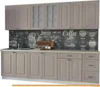 Кухня Интерлиния Мила Деко 2.6 Б (луна/травертин серый) картинка