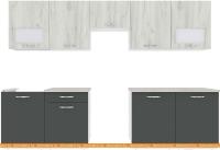 Кухня ВерсоМебель Эко-6 3.0 (дуб крафт белый/антрацит) картинка