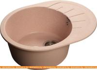 Кухонная мойка GranFest Rondo GF-R580L (светло-розовый) картинка