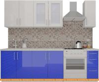 Кухня ВерсоМебель ВерсоЛайн 3-1.9 (белый 001/глубокий синий 601) картинка