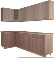 Кухня Интерлиния Мила 12x25 (ясень светлый/ясень темный) картинка