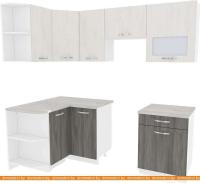 Кухня ВерсоМебель Эко 6 1.2x2.2 левая (север. дерево светлое/север. дерево темное) картинка